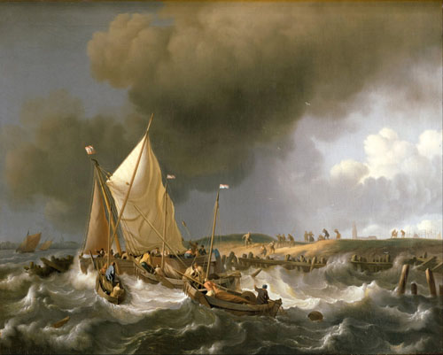 boats in a storm